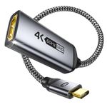 WARRKY USB C to HDMI Adapter 4K@60Hz, [Aluminium Shell] Thunderbolt 3/4 to HDMI Adaptor (HDR & HDCP 2.2 Supported), Compatible with iPhone 15 Series, MacBook Pro/Air, iPad Mini 6/Pro, Surface Pro/Go