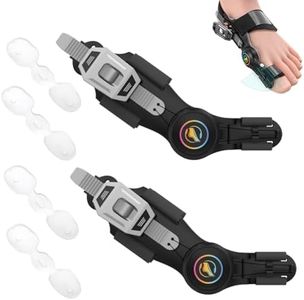 Kutain Bunion Corrector for Women & Men Big Toe, Black Adjustable Orthopedic Bunions Correction with Non Slip Toe Straighteners, Bunion Splint Suitable for Day/Night Feet Bunion Relief (2PCS)