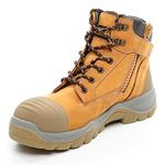 DEWALT Men's Akron Side Zip Steel Toe Safety Boot, Honey, UK8 (EU42)