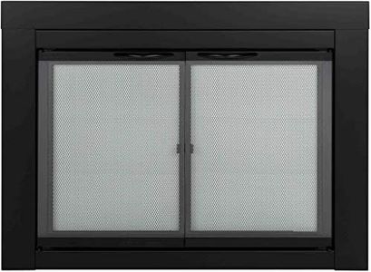 Pleasant Hearth AN-1010 Alpine Fireplace Glass Door, Black, Small