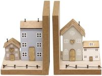 Sifcon International plc Wooden Houses Design Bookends