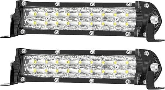 SAN YOUNG 7 Inch Slim LED Light Bar, Truck Tractor ATV UTV RZR RC RV Car Automotive Lawn Mower Golf Cart E-Bike Work Lights Small LED Pods 60W 6000lm, Waterproof 12V 24V