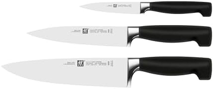 ZWILLING Vier Sterne Messer-Set 3-teilig, Rostfreier Spezialstahl, Made in Germany, Schwarz