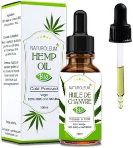 HUILE DE CHANVRE BIO, pressée à froid, Pure et Naturelle - Extra Vierge - Soin nourrissant pour Cheveux et Peau, (100ml)