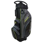 Benross Protec Waterproof Golf Cart Bag | 14-Way Divider | 9 Waterproof Pockets | Lightweight Trolley Golf Bag with Rain Hood & Cooler Pocket (Black/Charcoal/Lime)