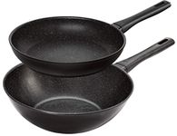 Zwilling J.A. Henckels Marquina Non-Stick 9.5" Frypan and 12" Wok 2 Piece Set - with Duraslide Granite Non-Stick Coating