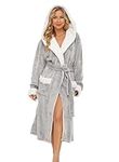 Long Hooded Bathrobe for Womens Fla