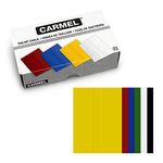 Carmel Tailor Chalk, Box of 48 (Assorted Colors), Super-Glide Wax-Based Tailor Crayon, Long Lasting Sewing Chalk