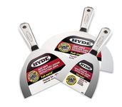 Hyde Premium Flex All 4'', 6'' & 8" Joint Knife Set - Professional Grade, Ergonomic, and Corrosion Resistant, All Stainless Steel, One-Piece Design