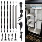 TORCHSTAR LED Safe Lighting Kit, (6) 12?? Linkable light bars + Motion Sensor + Power adapter, Under Cabinet, Locker, Closet, Under Counter, Shelf, Showcase Lighting, 5000K Daylight