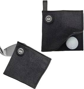 Small Magnetic Golf Towel - Golf Ball Towel Small Golf Greens Towel - Golf Ball Cleaner Towel for Around The Greens - Golf Pocket Towel and Magnet Golf Hand Towel