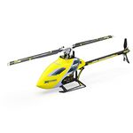 OMPHOBBY M2 EVO Helicopter for Adults Dual Brushless Motors Direct-Drive 6 Channel RC Helicopters Outdoor, Adjustable Flight Controller Mini Yellow Aircraft BNF