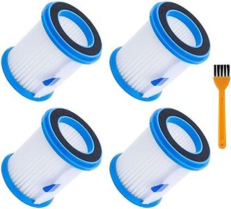 BlueStars HEPA Filter with White Mesh for INSE N5S N5T S6T S6P Pro S610/ TMA T120 T121 T151 T150 T220 T210 T181 T180 T220 Cordless Vacuum Cleaners - Washable and Reusable - PACK OF 4 + Brush