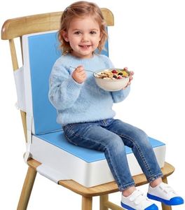 Kalawen Upgraded 2Pcs PU Washable Straps Safety Buckle Toddler Booster Seat for Kitchen Chair, Portable Travel
