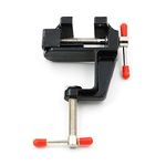 BUYSK Mini Table Bench Vice Clamp for Jewelry Model Making DIY Repairs Modelling Painting and Crafting-Black (Aluminum Alloy)