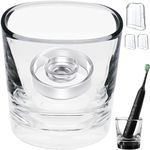 Mdforme Replacement Charger Glass Cup + Stand Bundle Kit for Philips Sonicare Charger Base HX9100 CBA1001 CBA2001 CBA3001, Charging HX9300 HX9900 Series Electric Toothbrush (Quality as Original)