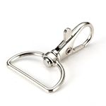 WristID Premium Metal Lobster Claw Clasps - Wide 3/4 Inch D Ring 360 Swivel Trigger Snap Hooks for Lanyards Keychain and More on Amazon (25)