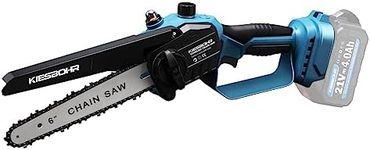 KIESBOHR Brushless Chainsaw with Improved Chain Lubrication, Compatible with Makita 18 V Battery, (without Battery and Charger) (6 Inches)