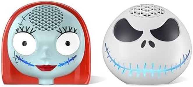 The Nightmare Before Christmas Fan Bundle: 2 Echo Dot (5th Gen, 2022) Charcoal, 1 Jack Skellington Shell and 1 Sally Stand