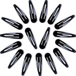 20Pcs Hair Clips,Hair Clips for Girls,Girls Hair Clips,Black Hair Clips,Toddler Hair Clips,Kids Hair Clips,Metal Snap Hair Clips,Convenient,Anti-slip,5cm(Black)