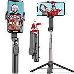 Qimic Gimbal Stabilizer for Smartphone Selfie Stick Tripod with Remote, Phone Tripod Stand, 920 mAh Phone Gimbal with Auto Inception for Vlogging, YouTube Compatible with iPhone and Android