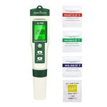 amiciSense Digital Water Quality Tester, 10 in 1 PH Meter with EC/TDS/Temperature/S.G/ORP/Salinity /H2 /Fertile/Resistivity Test for Drinking Water Monitoring with Calibration Function