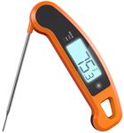 Lavatools PX1D Javelin PRO Duo Ultra Fast Professional Digital Instant Read Meat Thermometer for Grill and Cooking, 4.5" Probe, Auto-Rotating Backlit Display, Splash Resistant – Tangerine