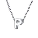 ChainsHouse P Necklace Initial Letter Monogram Jewelry Monogram Necklaces