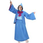 Mokkin Fairy Godmother Halloween Costume Hooded Cloak Cape Shirt Dress Outfit Adult Girls Women Cosplay Props (Blue, XX-Large)