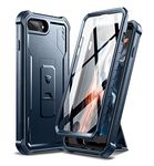 Dexnor for Apple iPhone 7 Plus/8 Plus Case, [Built in Screen Protector and Kickstand] Heavy Duty Military Grade Protection Shockproof Protective Cover for Apple iPhone 7 Plus/8 Plus - Navy Blue