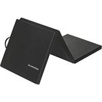 BalanceFrom 2 Inch Thick Tri-Fold Folding Exercise Mat with Carrying Handles for MMA, Gymnastics and Home Gym Protective Flooring (Black)