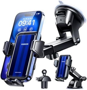 VANMASS True Upgrade [Top Military-Grade] Phone Holders for Your Car [Strongest Suction & Clip] Cell Phone Mount Dashboard Windshield Vent Stand Cradle for iPhone 16 Pro Max 15 14 13 Android, Blue