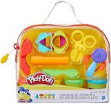 Play-Doh Starter Set 9-Piece Kit with Storage Tote & 4 Modeling Compound Cans, Arts and Crafts Toys for Kids 3 Years & Up, Preschool Toys