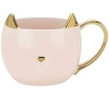 EITHEO Ceramic Printed Coffee & Tea Mug 350 ML Use for Home Office Kitchen Cat Mug Pink