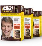 Just for Men Control GX Grey Reducing Shampoo for Lighter Hair, Blonde to Medium Brown Hair Colour, 4 Fl Oz, Pack of 3 (Packaging May Vary)