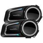 Fodsports FX7 Motorcycle Bluetooth Headset, 10 Riders BT5.4 Mesh Motorcycle Intercom, Dual Chips Motorbike Headset with Audio Multitasking,Noise Reduction,Voice Assistant,Music Share, FM,IP67,2 Pack