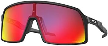 Oakley Men's OO9406A Sutro Low Bridge Fit Rectangular Sunglasses, Matte Black/Prizm Road, 37 mm