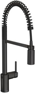 Moen Align Matte Black Motionsense Wave Sensor Touchless One-Handle High Arc Spring Pre-Rinse Pulldown Kitchen Faucet with Sprayer, Kitchen Sink Faucet for Bar, Farmhouse, Commercial, 5923EWBL