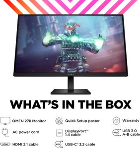 HP OMEN 27" UHD Gaming Monitor – 4K Display, 27-Inch