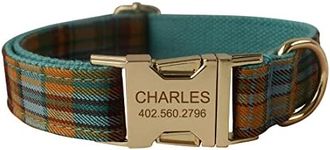 Custom Dog Collar with Names and Ph