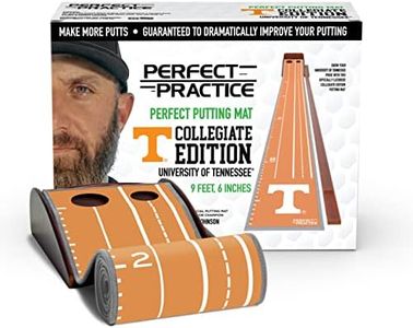 PERFECT PRACTICE Putting Mat Collegiate Edition - Univ. of Tennessee - Indoor Golf Putting Green with 2 Holes for Practicing at Home or in The Office - Gifts for Golfers - Golf Accessories