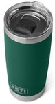 YETI Rambler 20 oz (591 ml) Tumbler with Removable Magslider Lid, Stainless Steel Vacuum Insulated Coffee Cup, Black Forest Green