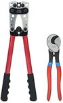 iCrimp Battery Cable Lugs Crimping Tools with Wire Cable Cutter Battery Cable Lug Crimper Hand Electrician Pliers for Crimping Wire Cable from 6-50mm²