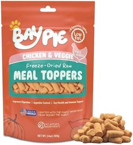 BAYPIE Freeze Dried Raw Dog Food Toppers for Dry Food, Grain Free Dog Food Toppers with Chicken&Pumpkin for Small & Large Breeds,Also Can be Used as Dog Treats/Trainning Treats,14 oz