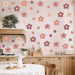 Wall Sticker for Bedroom 180 Pieces Boho Floral Peel and Stick Wall Decal Mixed Size Flowers for Nursery Wallpaper Bedroom Classroom Closets Wall Decor 10 Sheets