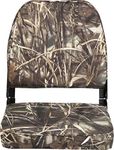 Attwood 98395CAMO Low-Back Padded Boat Seat, Camo, High-Impact Plastic Frame, 15 Inches W x 16 Inches D x 16 Inches H