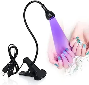 Brokimis UV Light for Nails, Mini UV Lamp for Gel Nails LED Curing Lamp with Flexible Gooseneck & Clamp 3W Portable Small Manicure Nail Dryer for Resin Curing Nail Art