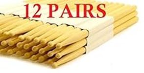 12 PAIRS - 5A WOOD TIP NATURAL MAPL