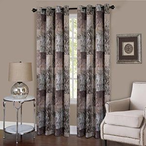 Achim Home Furnishings Vogue Grommet Window Curtain Panel, 50" x 63", Brown