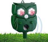 Cat Deterrent for Garden, Ultrasonic Solar Animal Repeller with LED Flash, Ultrasonic Animal Repellent, IP44, Waterproof, for Dogs, Cats, Birds, Mice, Foxes